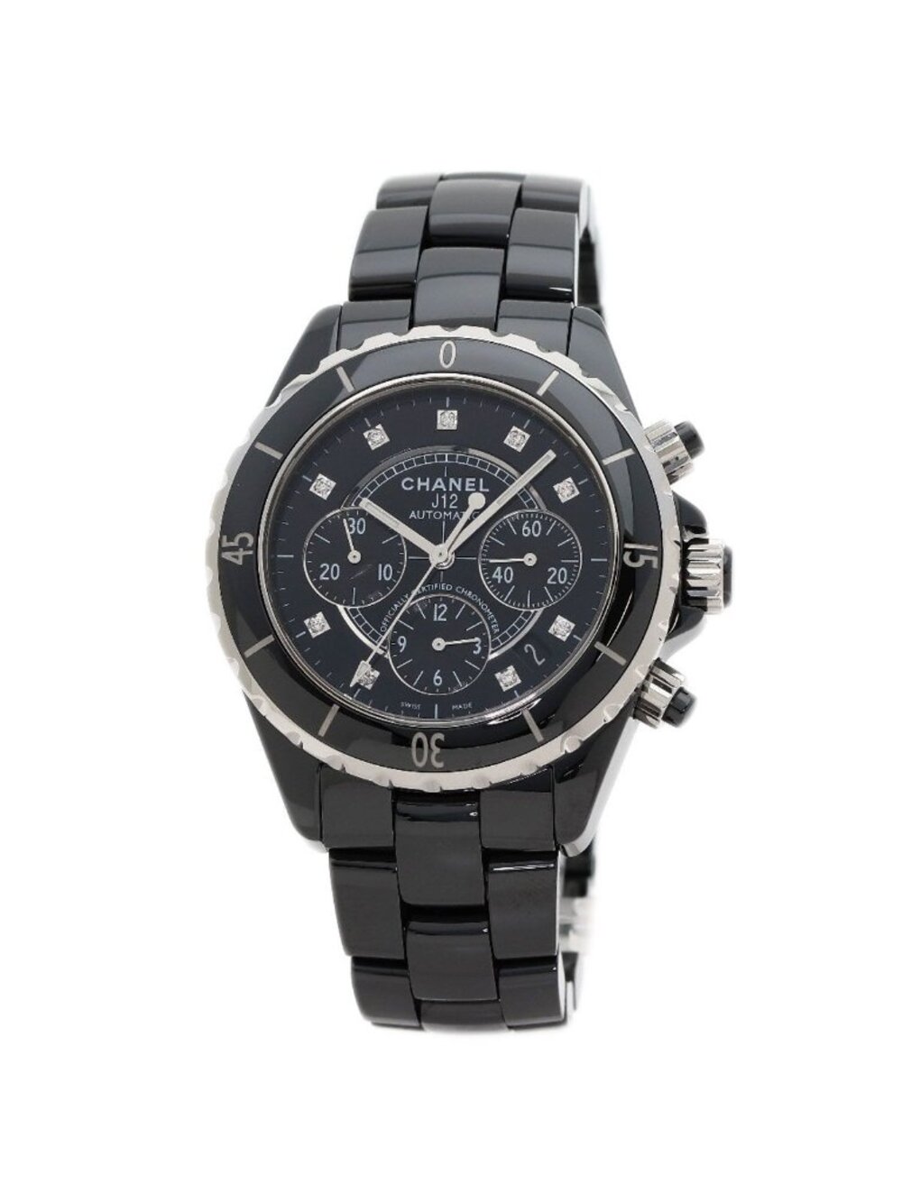 Chanel Chronograph 41 mm Diamond Watch Ceramic